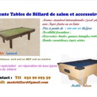 vente de billards neufs