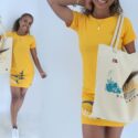 Caméléon Madagascar - Robe manche courte Océan Indien - 52500 AR ou 262 500 Fmg